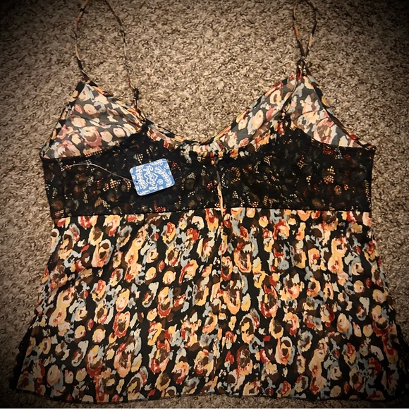 NWT! Intimately Free People Lace & Patterned Silky Cami - Picture 8 of 8